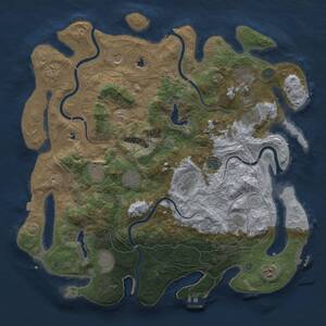 Thumbnail Rust Map: Procedural Map, Size: 4500, Seed: 1739184776, 17 Monuments