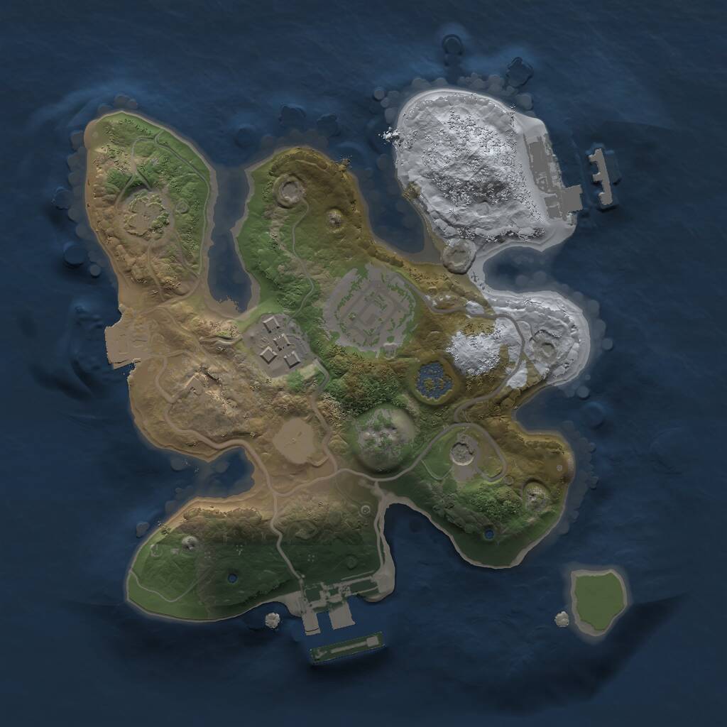 Rust Map: Procedural Map, Size: 2000, Seed: 611514753, 7 Monuments
