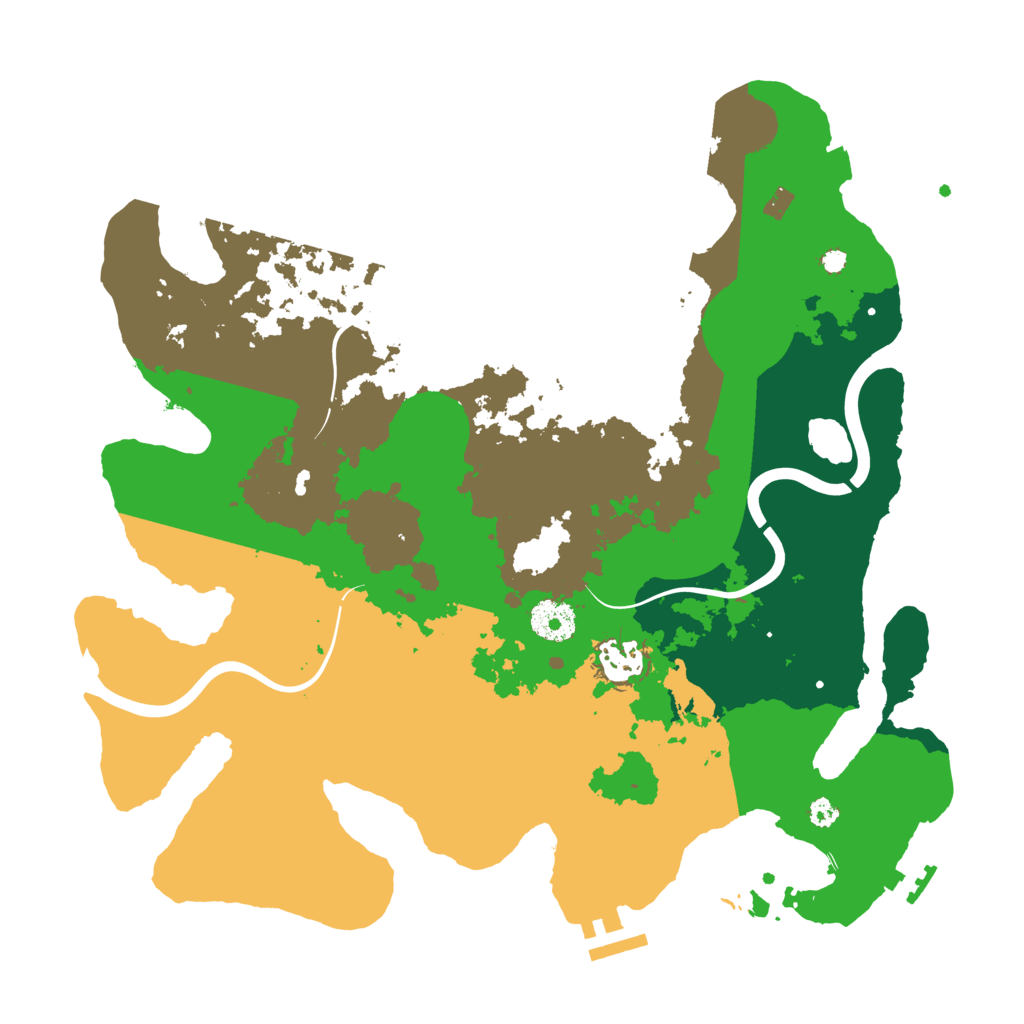 Biome Rust Map: Procedural Map, Size: 3500, Seed: 14057