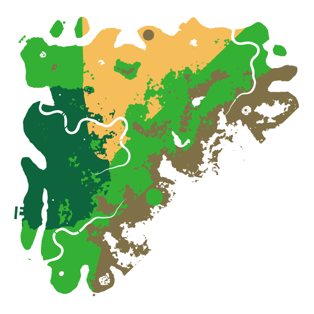 Biome Rust Map: Procedural Map, Size: 5000, Seed: 364702