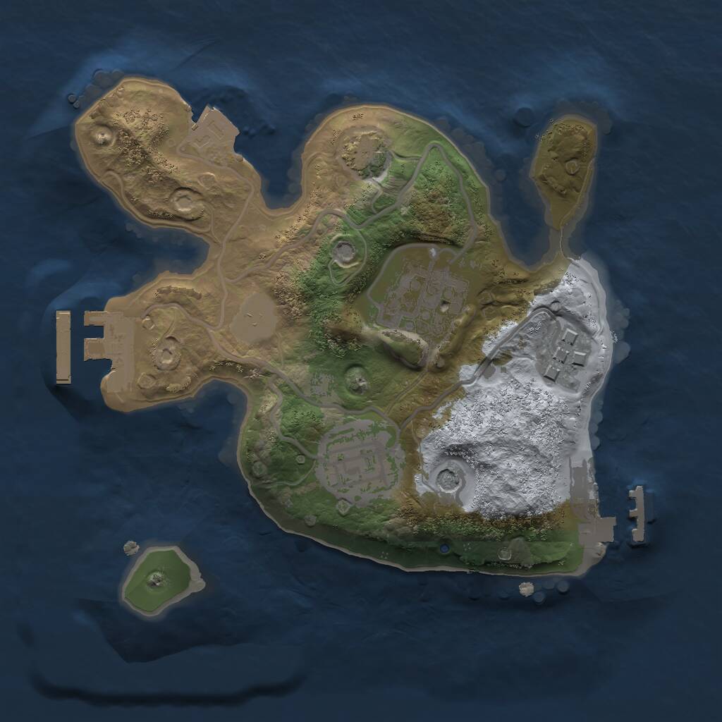 Rust Map: Procedural Map, Size: 2000, Seed: 1506744135, 8 Monuments