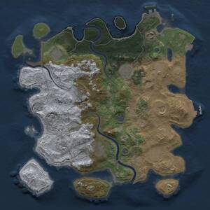 Thumbnail Rust Map: Procedural Map, Size: 3750, Seed: 1789659571, 18 Monuments