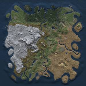 Thumbnail Rust Map: Procedural Map, Size: 5015, Seed: 599878120, 19 Monuments