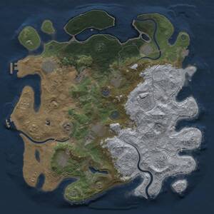 Thumbnail Rust Map: Procedural Map, Size: 4000, Seed: 159921947, 18 Monuments
