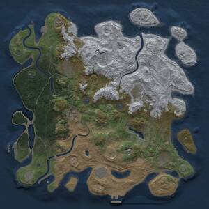 Thumbnail Rust Map: Procedural Map, Size: 4250, Seed: 233817, 19 Monuments