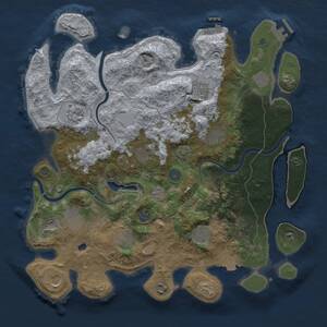 Thumbnail Rust Map: Procedural Map, Size: 4000, Seed: 145803896, 17 Monuments