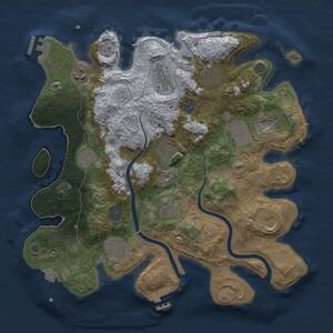 Thumbnail Rust Map: Procedural Map, Size: 3500, Seed: 138876610, 18 Monuments