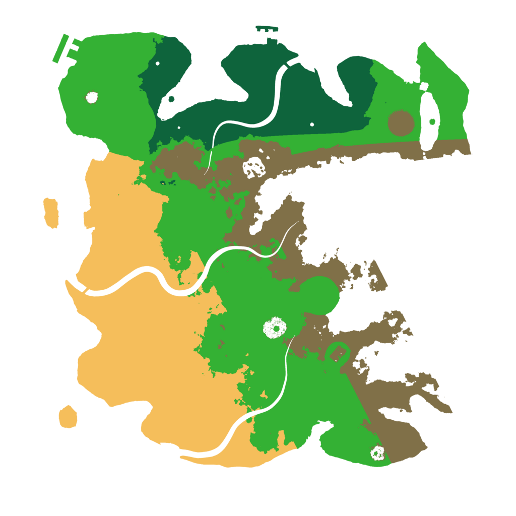 Biome Rust Map: Procedural Map, Size: 3500, Seed: 603830557
