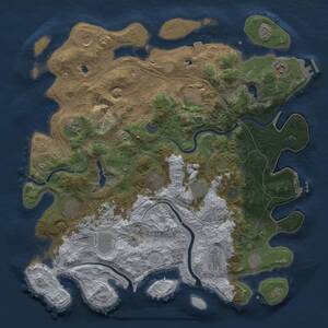 Thumbnail Rust Map: Procedural Map, Size: 4500, Seed: 1799124602, 19 Monuments