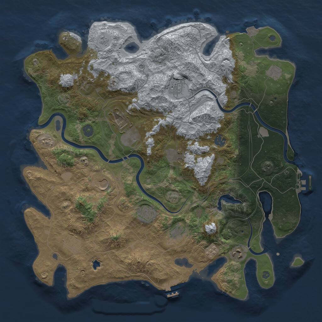 Rust Map: Procedural Map, Size: 4250, Seed: 1652930283, 17 Monuments