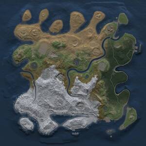 Thumbnail Rust Map: Procedural Map, Size: 3500, Seed: 1030322721, 14 Monuments