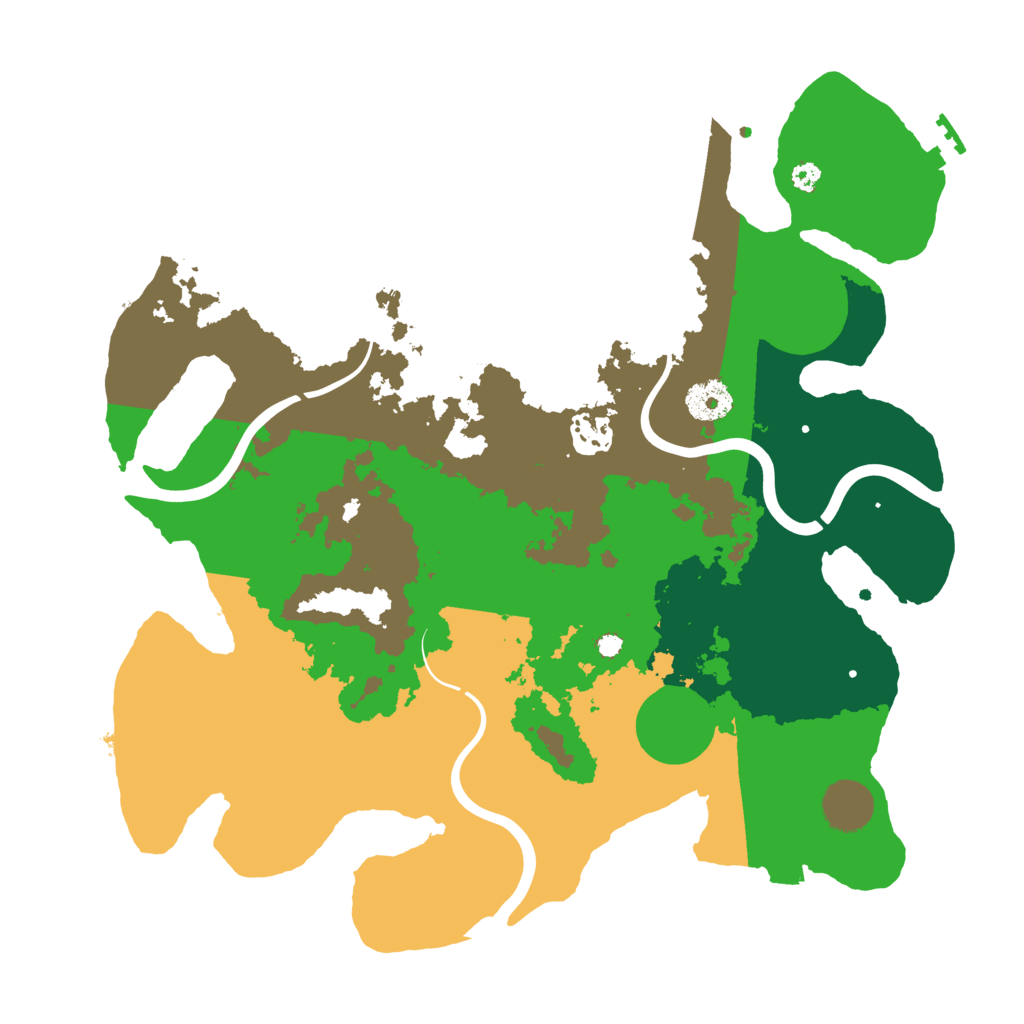 Biome Rust Map: Procedural Map, Size: 3500, Seed: 208343