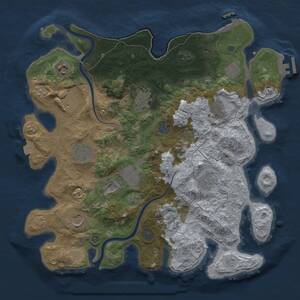 Thumbnail Rust Map: Procedural Map, Size: 3750, Seed: 1791028831, 19 Monuments