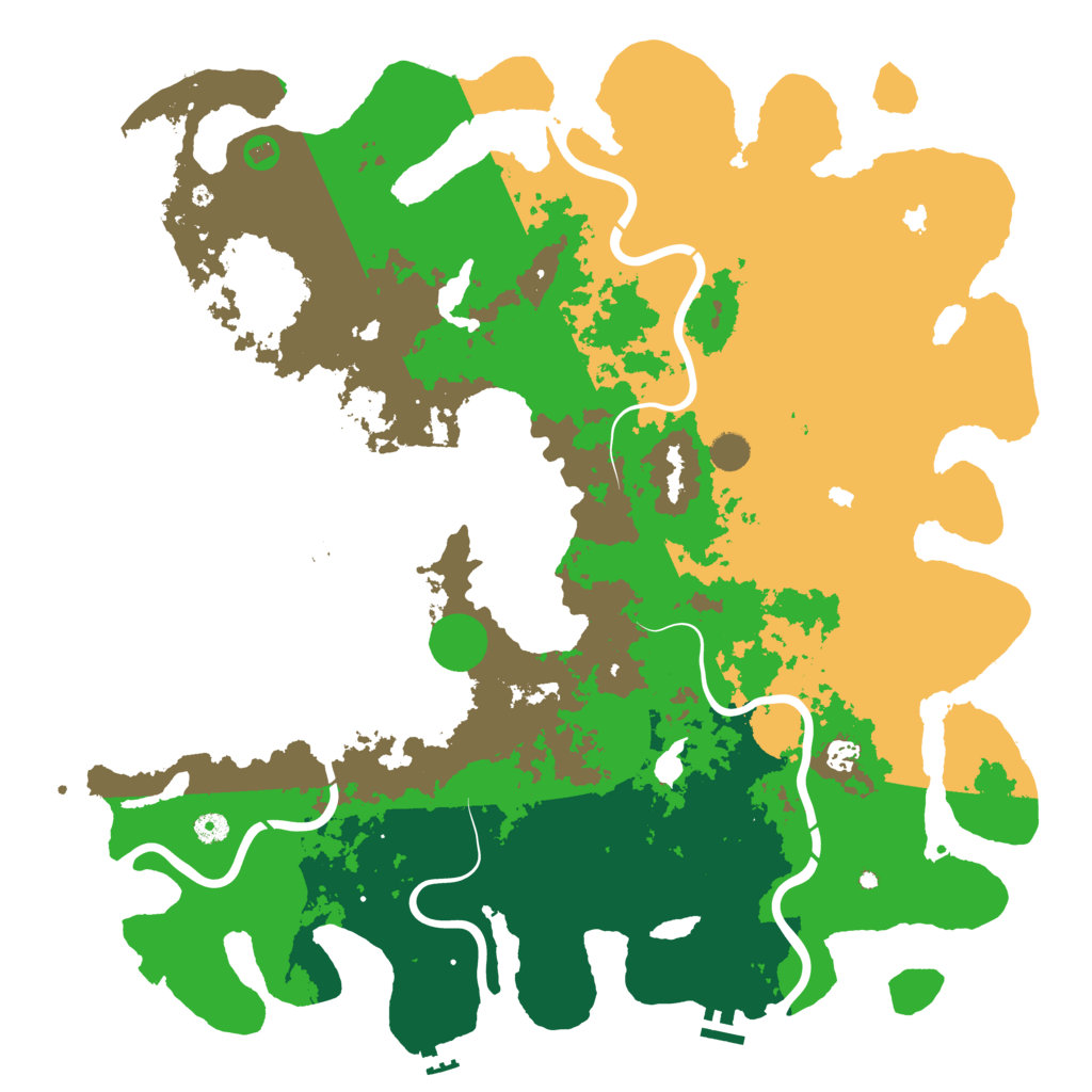 Biome Rust Map: Procedural Map, Size: 5000, Seed: 64827