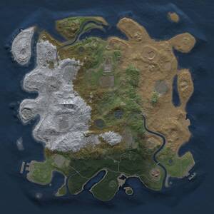 Thumbnail Rust Map: Procedural Map, Size: 3750, Seed: 847671887, 18 Monuments