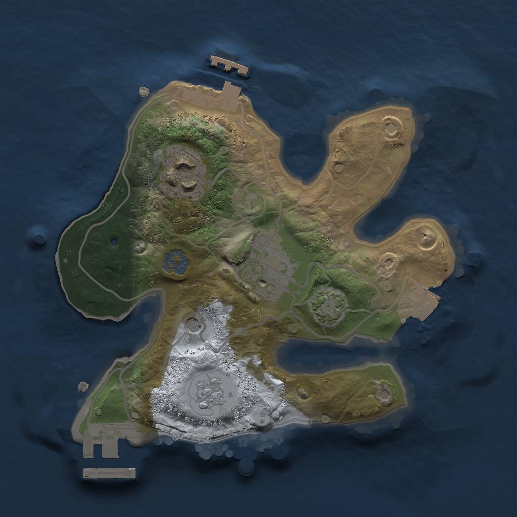 Rust Map: Procedural Map, Size: 2000, Seed: 20261007, 10 Monuments