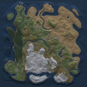 Thumbnail Rust Map: Procedural Map, Size: 4250, Seed: 990329, 19 Monuments