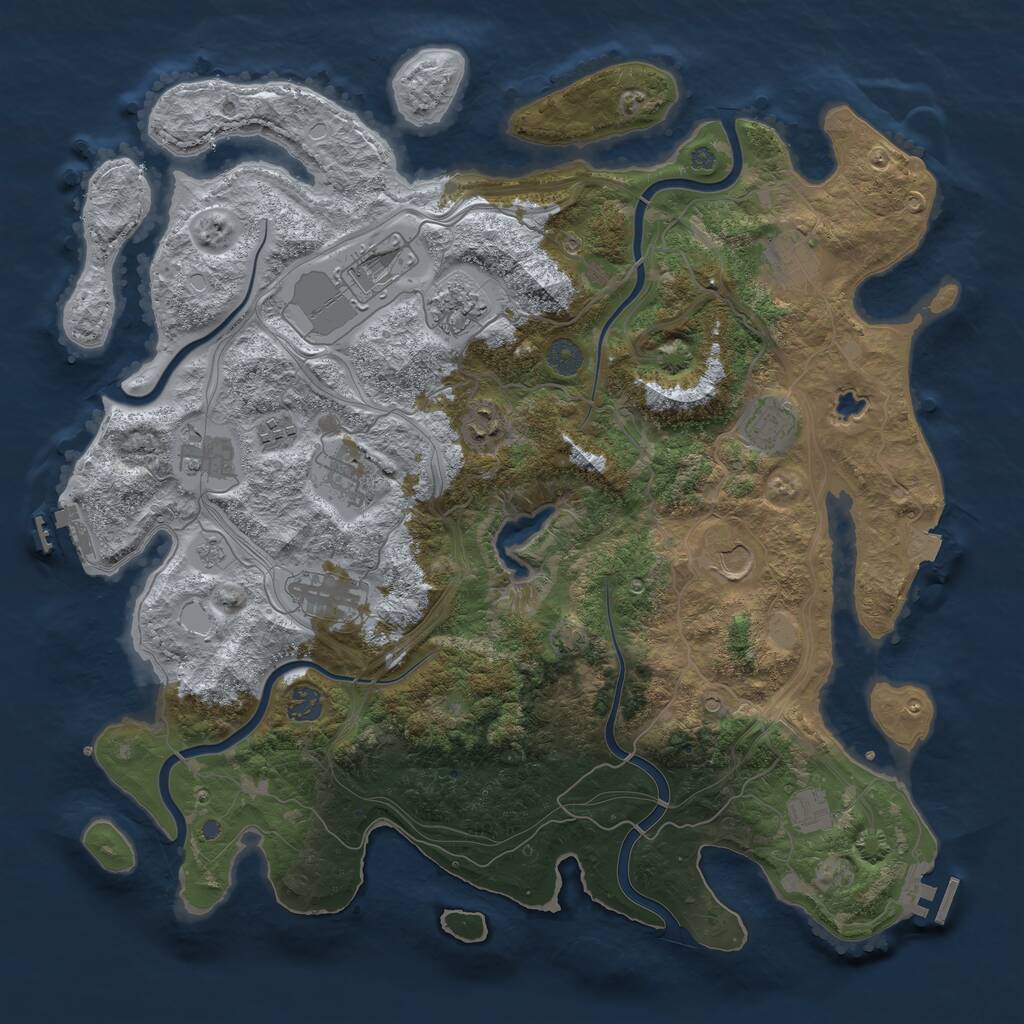 Rust Map: Procedural Map, Size: 4300, Seed: 20261002, 19 Monuments