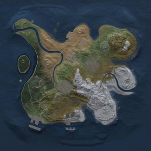 Thumbnail Rust Map: Procedural Map, Size: 2500, Seed: 932654047, 11 Monuments