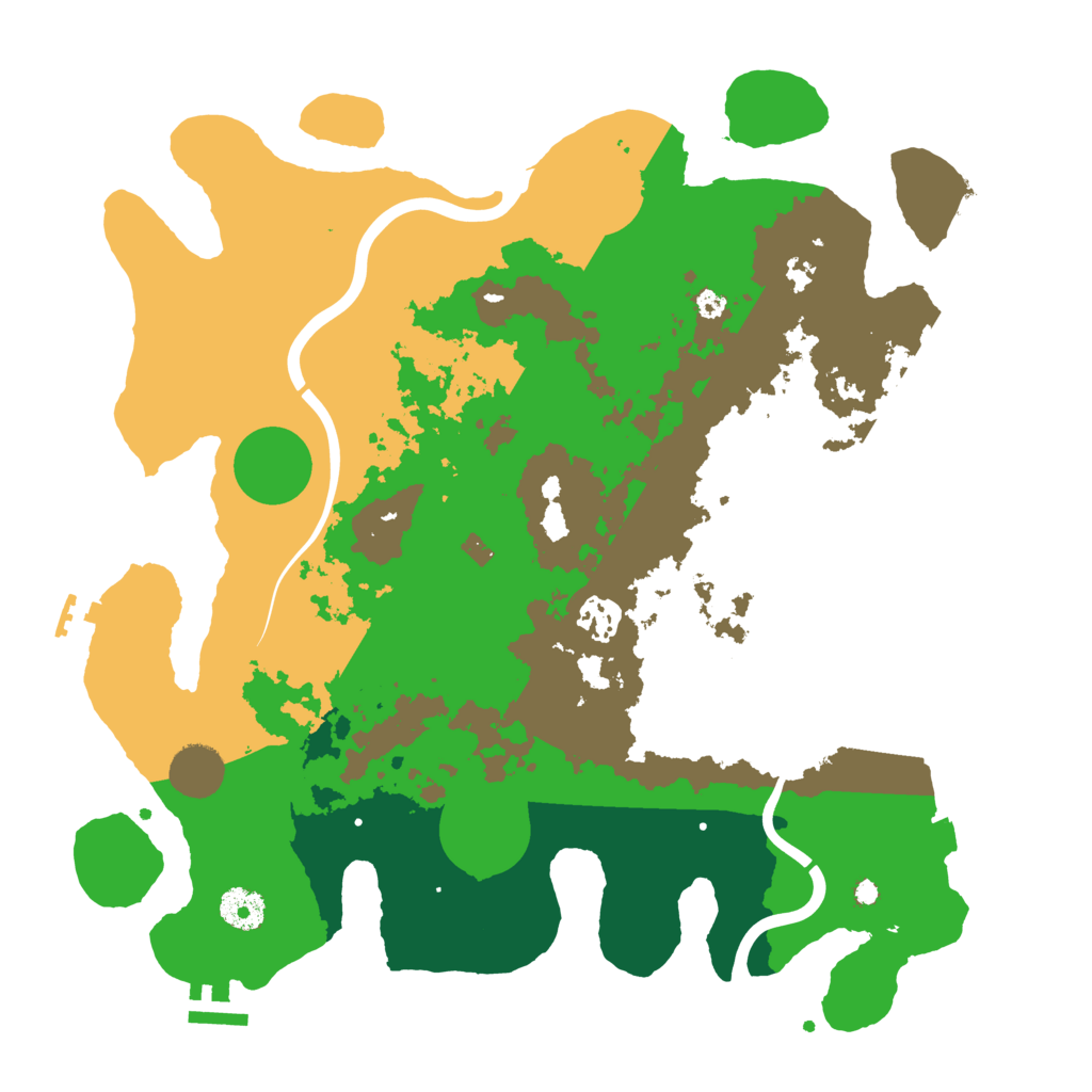 Biome Rust Map: Procedural Map, Size: 3700, Seed: 251849869