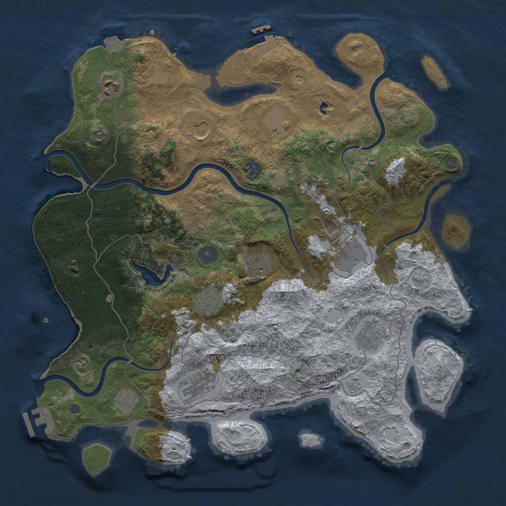 Rust Map: Procedural Map, Size: 4081, Seed: 481981, 19 Monuments