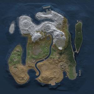 Thumbnail Rust Map: Procedural Map, Size: 2500, Seed: 50575, 12 Monuments