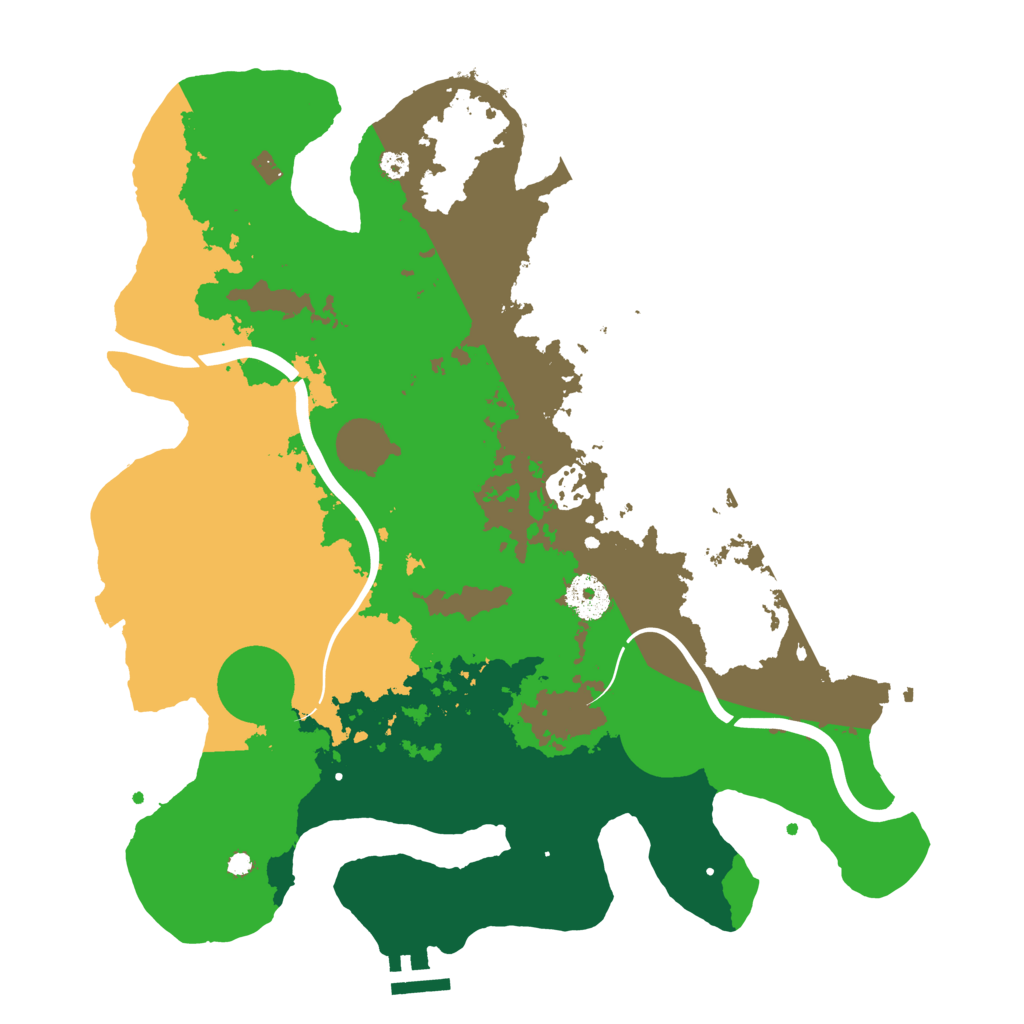 Biome Rust Map: Procedural Map, Size: 3500, Seed: 254915660