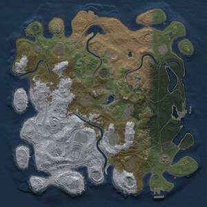 Thumbnail Rust Map: Procedural Map, Size: 4250, Seed: 1320174151, 17 Monuments