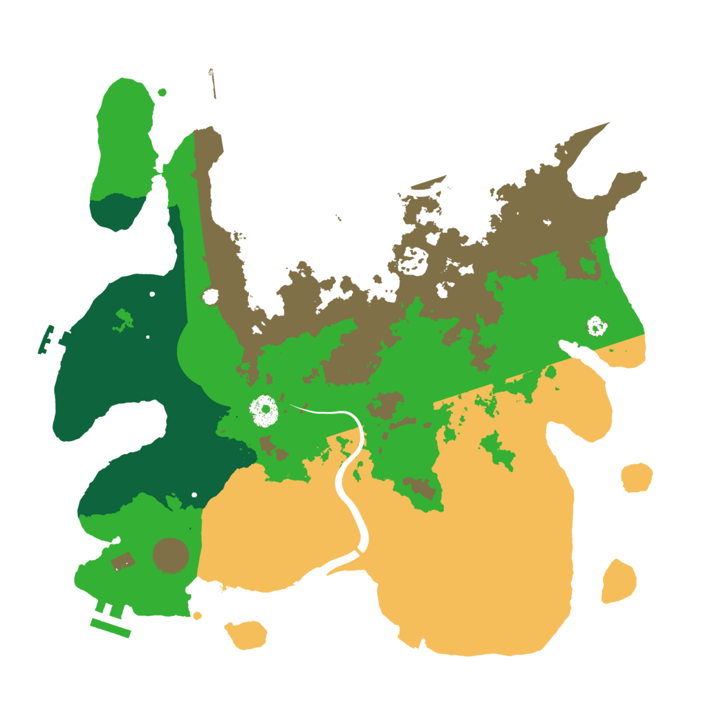 Biome Rust Map: Procedural Map, Size: 3500, Seed: 70231118