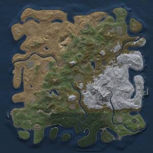 Thumbnail Rust Map: Procedural Map, Size: 5000, Seed: 1356798757, 19 Monuments