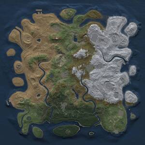 Thumbnail Rust Map: Procedural Map, Size: 4750, Seed: 689123, 19 Monuments