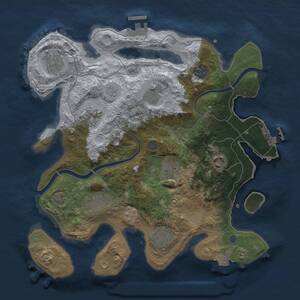 Thumbnail Rust Map: Procedural Map, Size: 3250, Seed: 1210067685, 17 Monuments