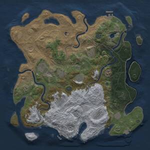 Thumbnail Rust Map: Procedural Map, Size: 4250, Seed: 580084, 19 Monuments
