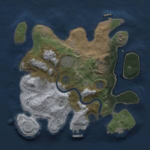 Thumbnail Rust Map: Procedural Map, Size: 3000, Seed: 618226138, 14 Monuments