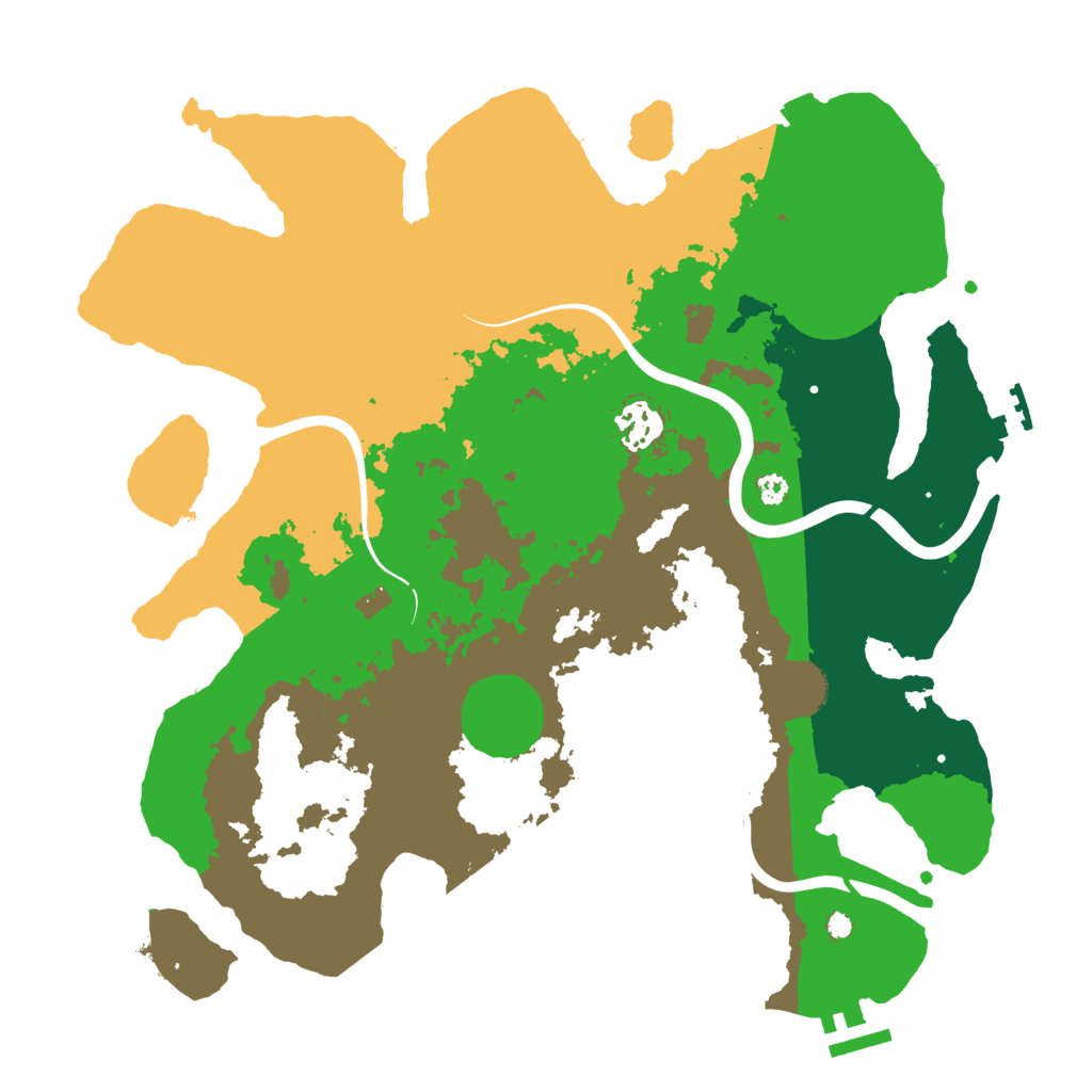 Biome Rust Map: Procedural Map, Size: 3500, Seed: 35707531