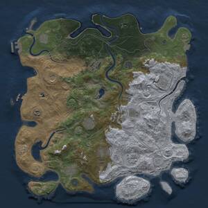 Thumbnail Rust Map: Procedural Map, Size: 4250, Seed: 416144, 19 Monuments