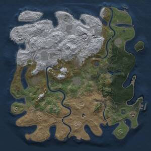 Thumbnail Rust Map: Procedural Map, Size: 4250, Seed: 275684505, 19 Monuments