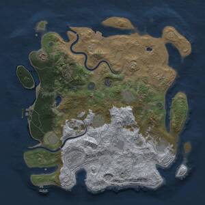 Thumbnail Rust Map: Procedural Map, Size: 4000, Seed: 370839534, 16 Monuments