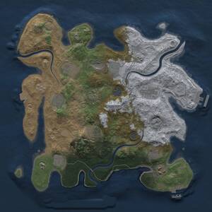 Thumbnail Rust Map: Procedural Map, Size: 3500, Seed: 1940575617, 18 Monuments