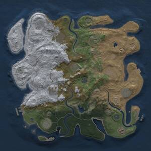 Thumbnail Rust Map: Procedural Map, Size: 4000, Seed: 998219, 19 Monuments