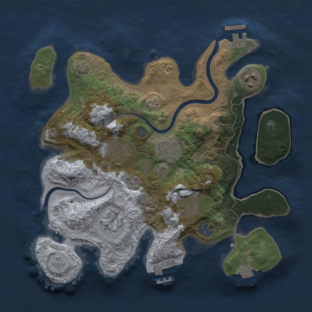 Rust Map: Procedural Map, Size: 3005, Seed: 618226138, 15 Monuments