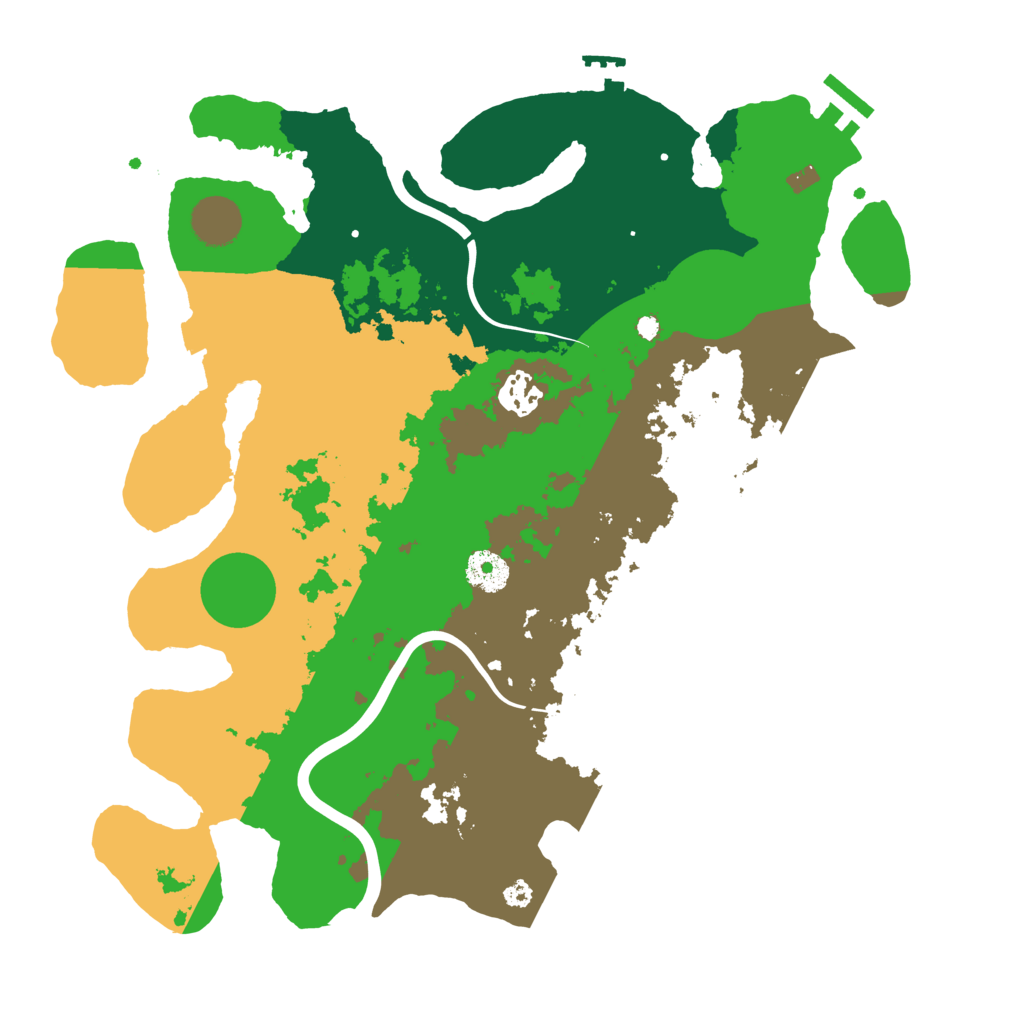 Biome Rust Map: Procedural Map, Size: 3600, Seed: 1548378277
