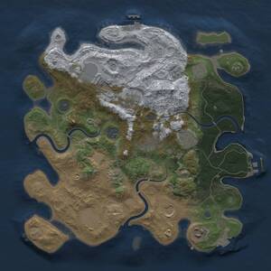 Thumbnail Rust Map: Procedural Map, Size: 3500, Seed: 1845996667, 18 Monuments