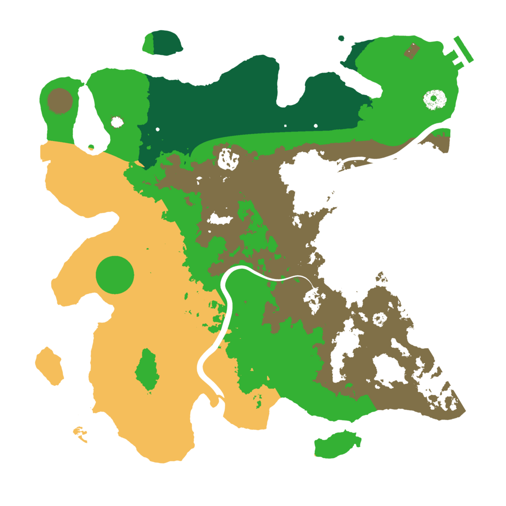 Biome Rust Map: Procedural Map, Size: 3500, Seed: 258345
