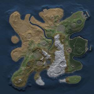 Thumbnail Rust Map: Procedural Map, Size: 3000, Seed: 1561471080, 14 Monuments
