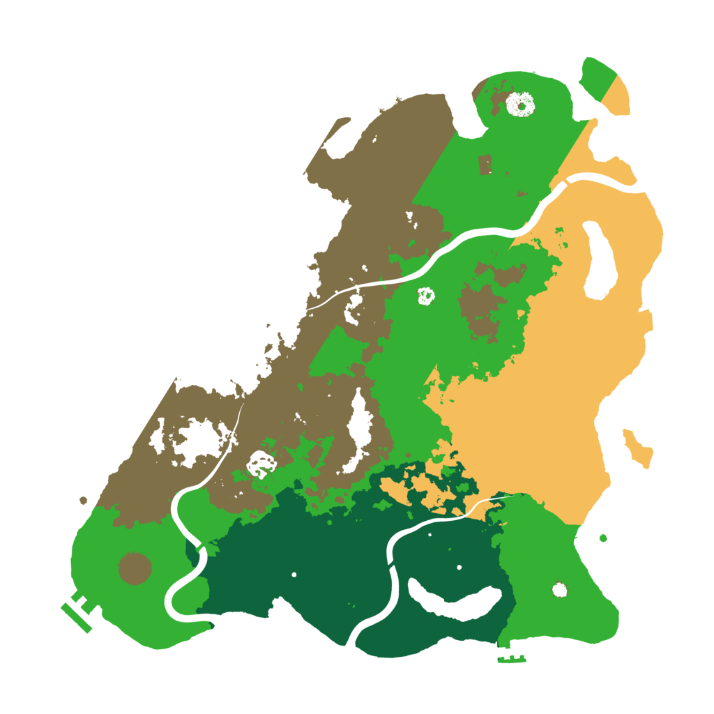 Biome Rust Map: Procedural Map, Size: 3850, Seed: 33983