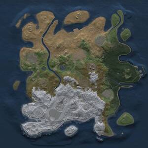 Thumbnail Rust Map: Procedural Map, Size: 3500, Seed: 1581887631, 17 Monuments