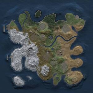 Thumbnail Rust Map: Procedural Map, Size: 3000, Seed: 512272928, 15 Monuments