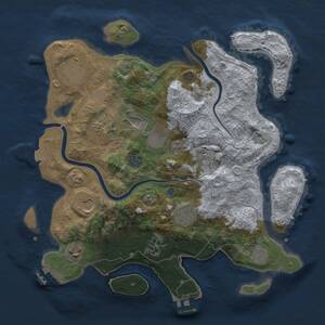 Thumbnail Rust Map: Procedural Map, Size: 3500, Seed: 1757184394, 18 Monuments