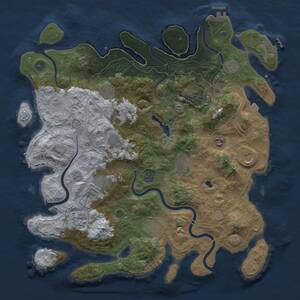 Thumbnail Rust Map: Procedural Map, Size: 4250, Seed: 176632, 17 Monuments